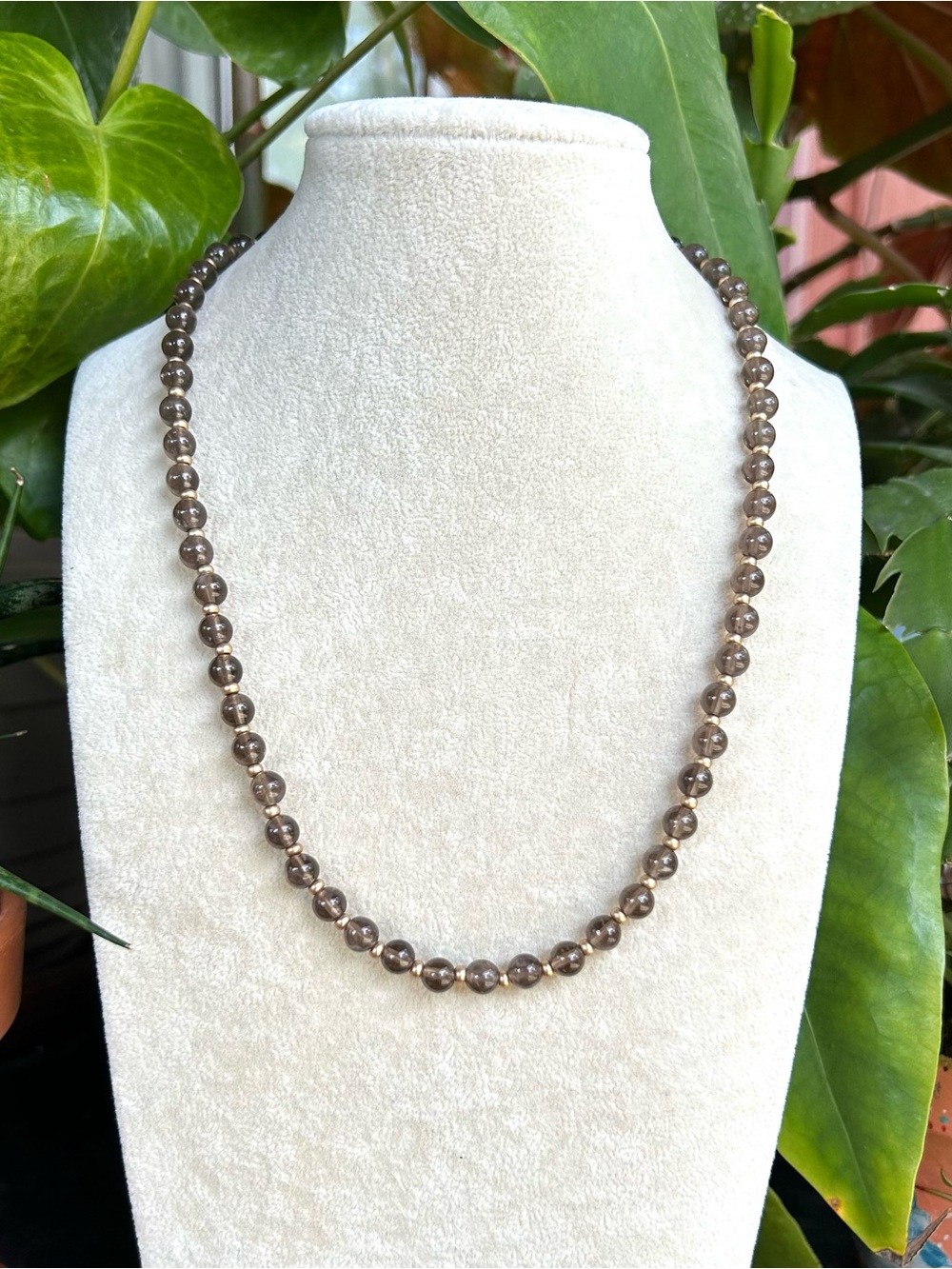 Smoky quartz necklace